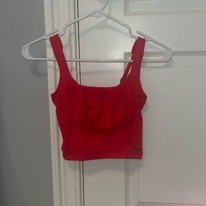 Small red Hollister cropped tank top